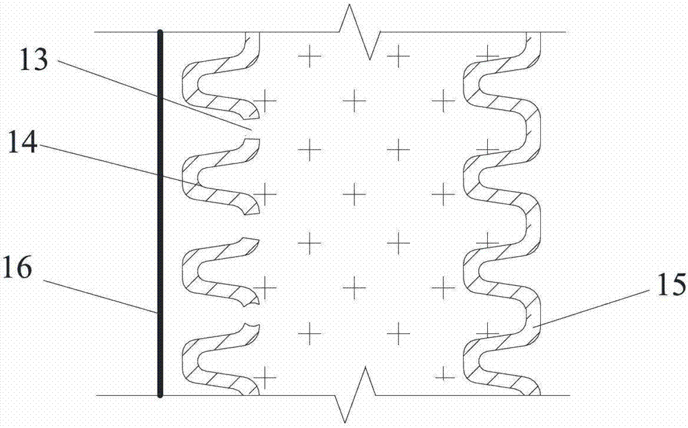 Double-layer plastic sleeve bulk material and concrete stiffness core composite pile and construction method thereof