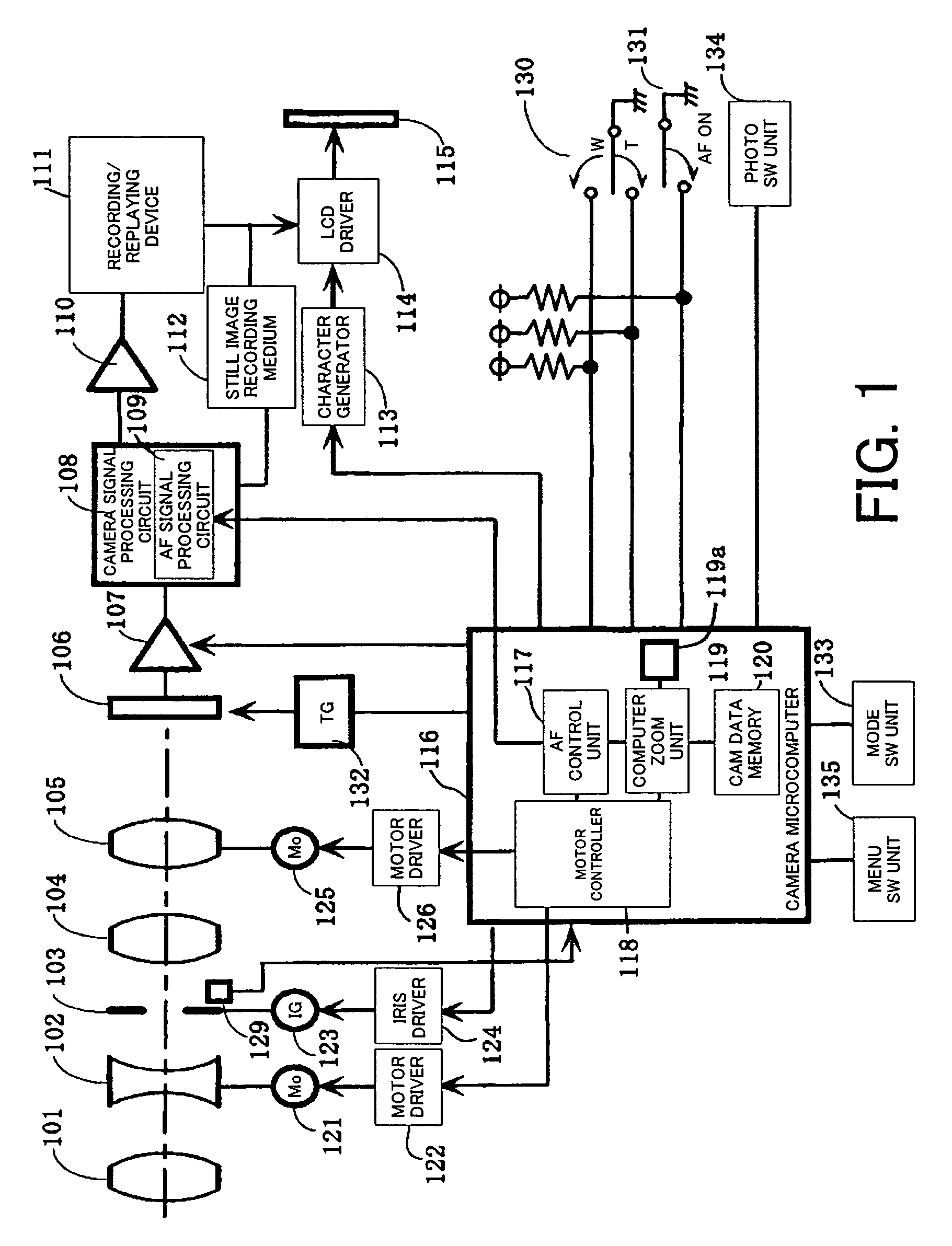 Optical apparatus and lens control method