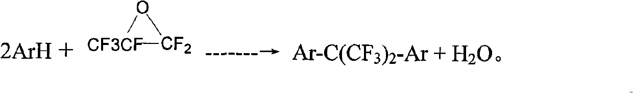 Synthesis method of diaryl hexafluoropropane compound