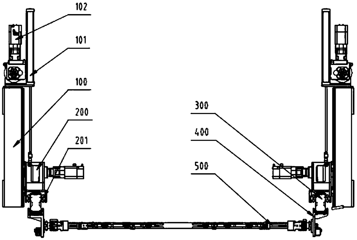 Conveying device, system and method used for press line pressing machine room or multi-station pressing machine