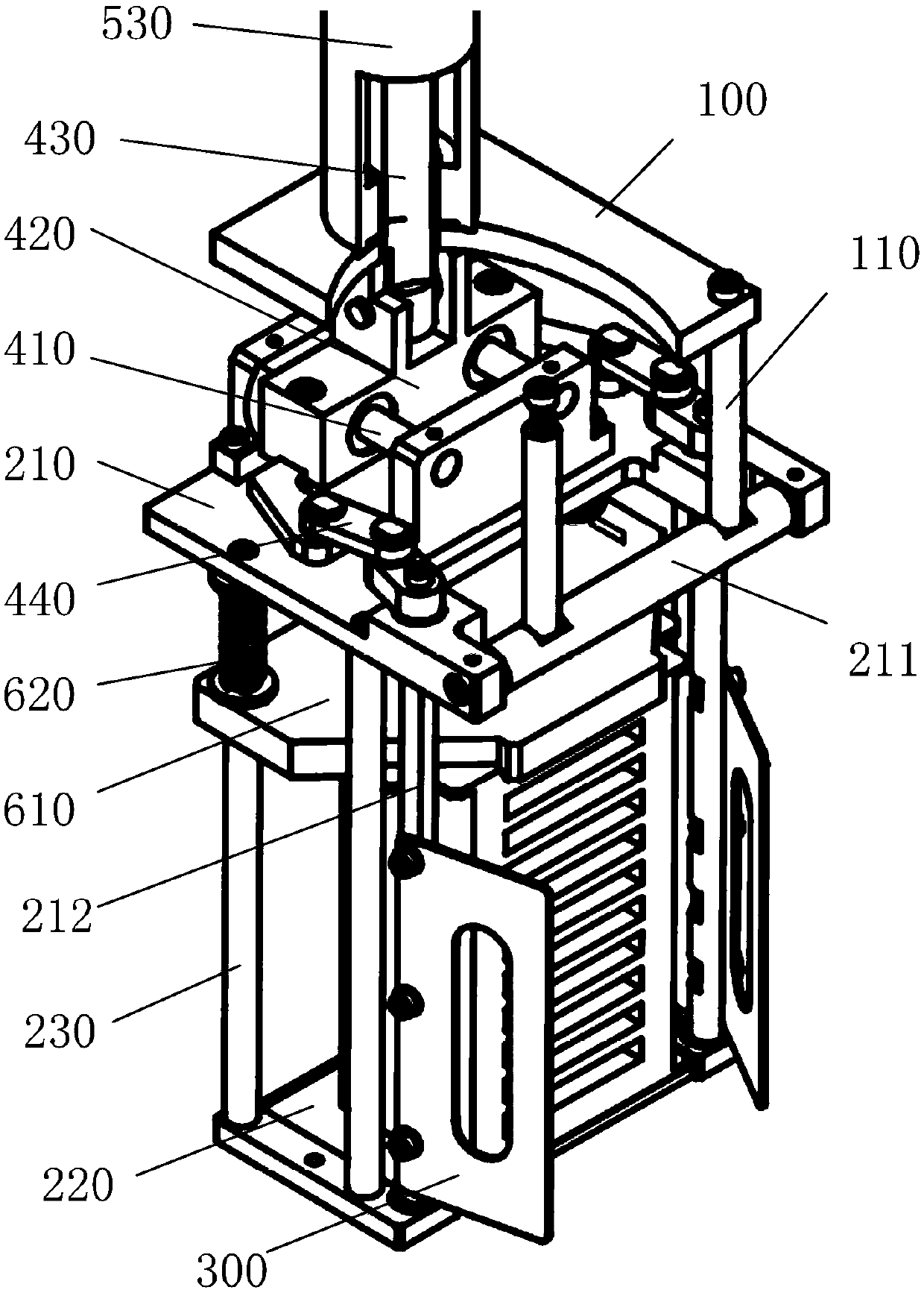 Chip box taking and placing mechanism and shaking device of semiconductor wet process soaking tank