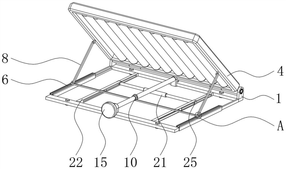 Assembly structure for photovoltaic support for roof erection