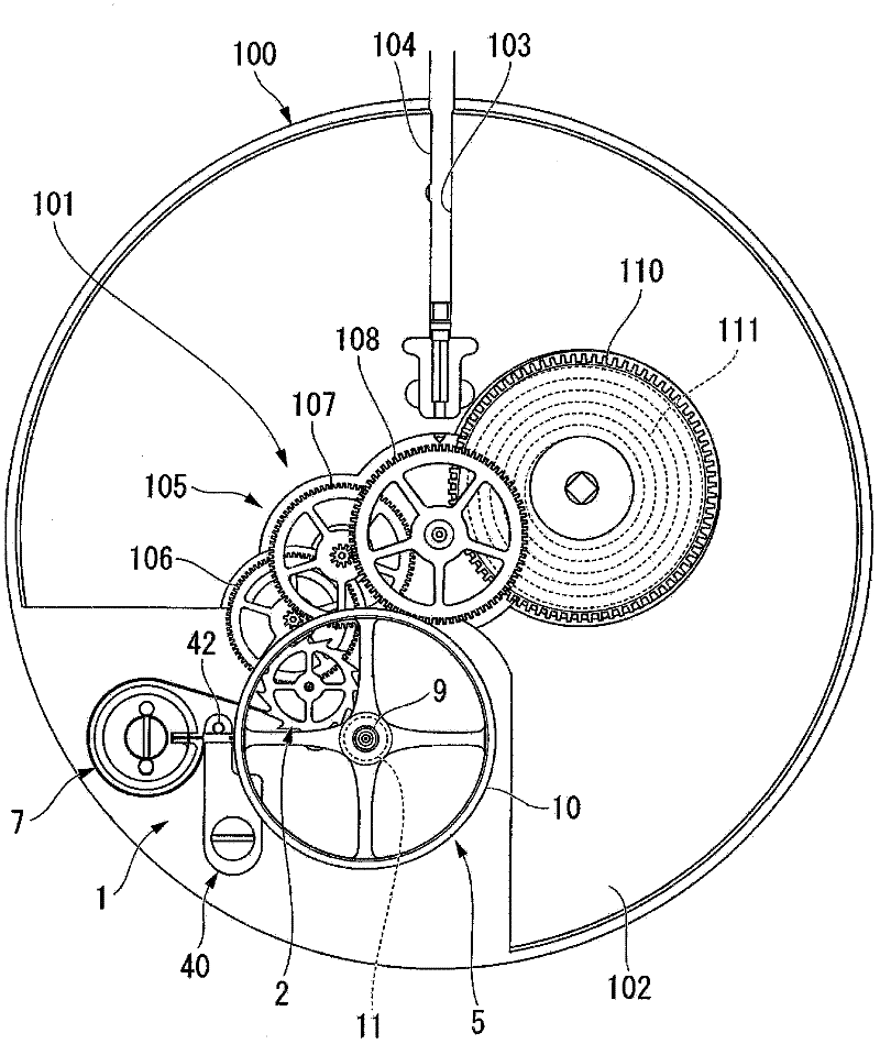 Detent escapement for timepiece and mechanical timepiece