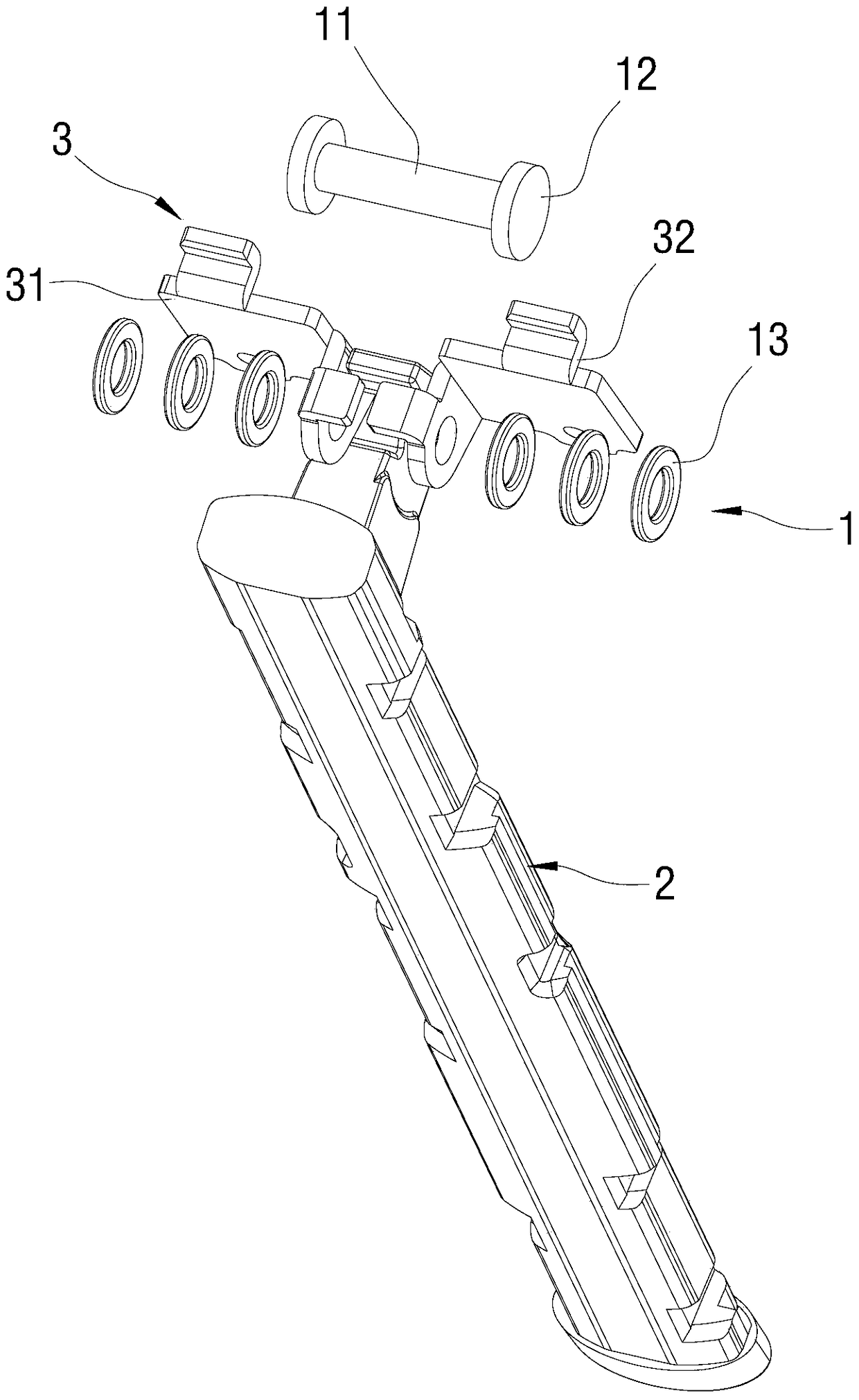 Shaft assembly and monitor or television