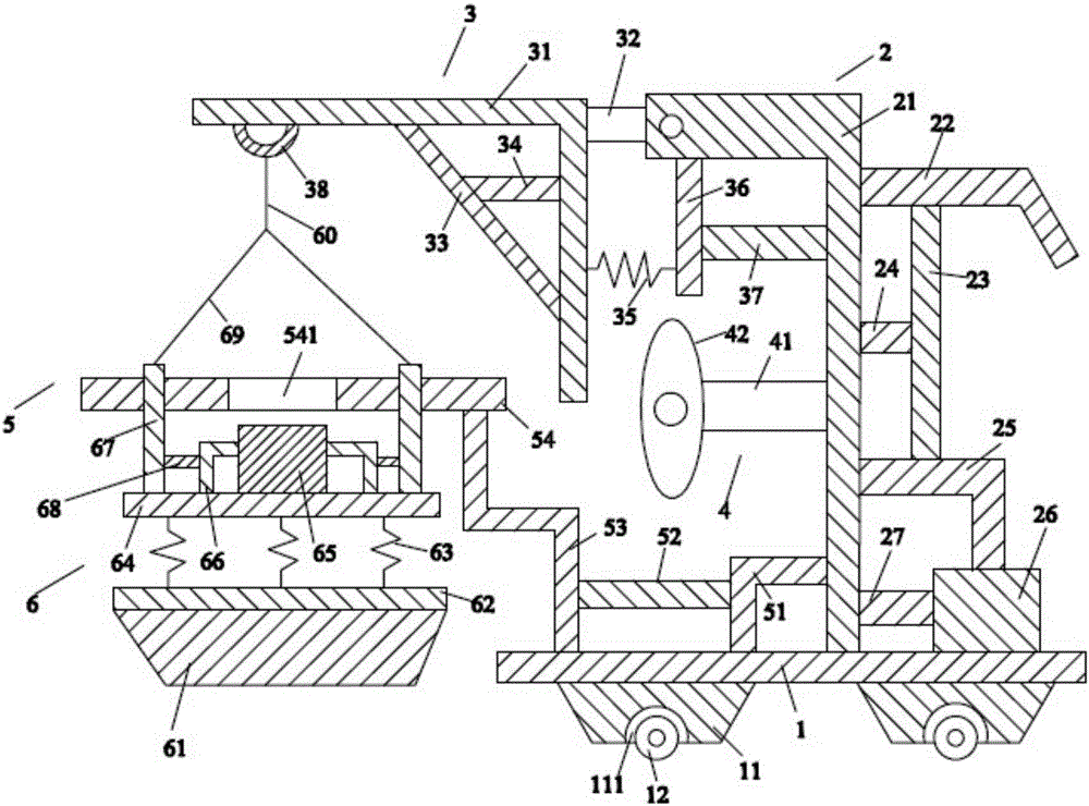 Pole pit tamping device for electric power engineering construction