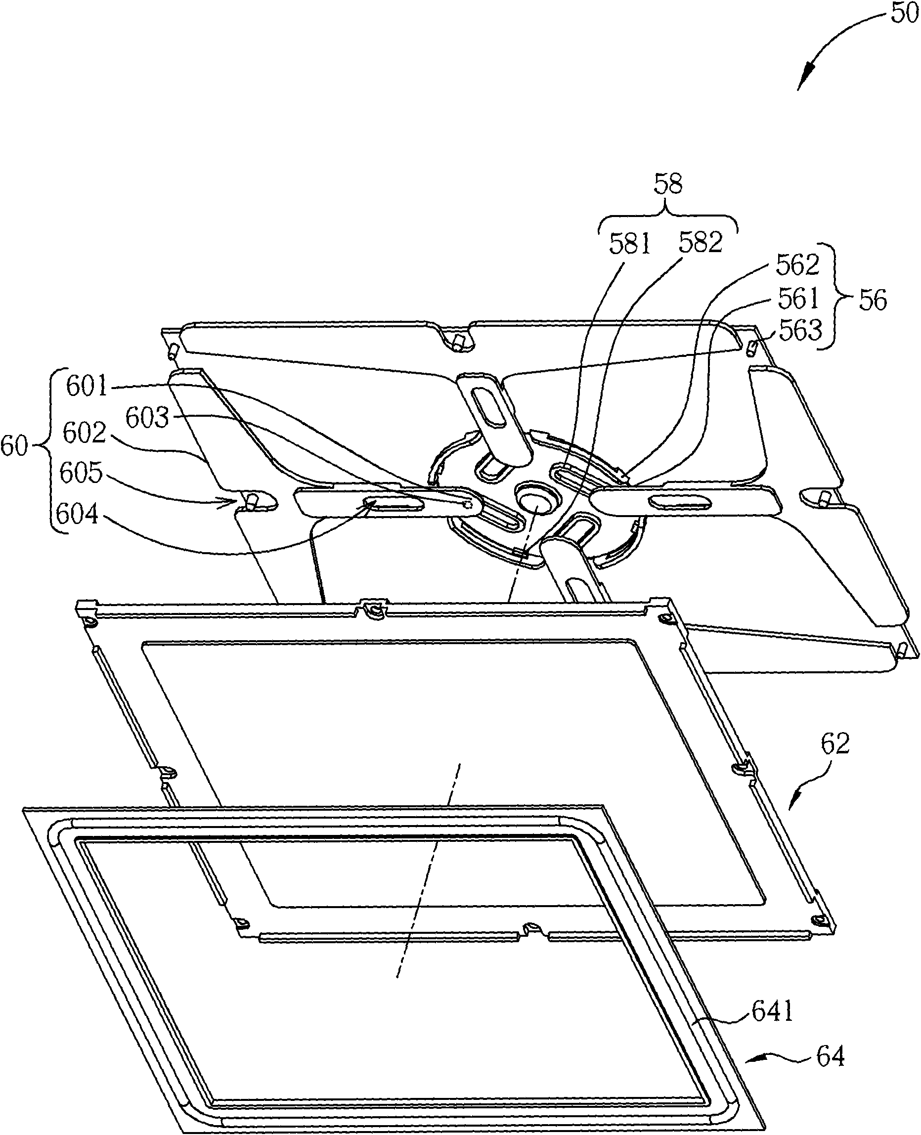 Open cover board structure for shielding shell