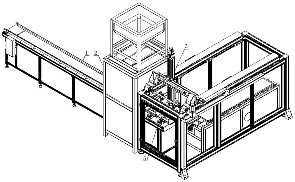 A boat loading and palletizing device