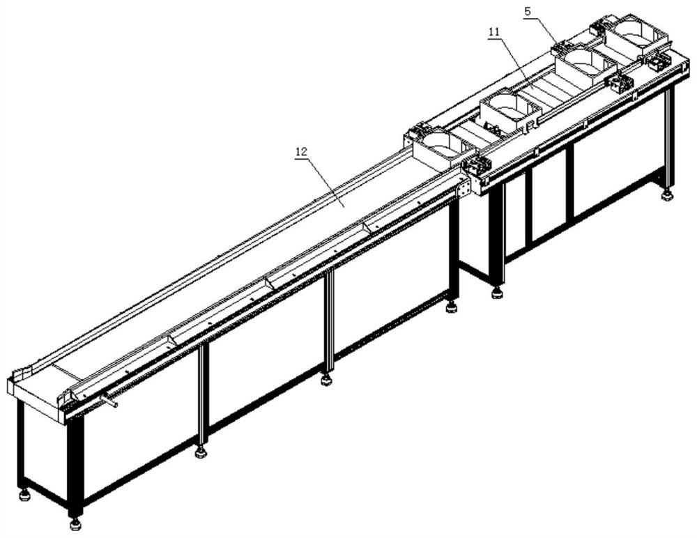 A boat loading and palletizing device