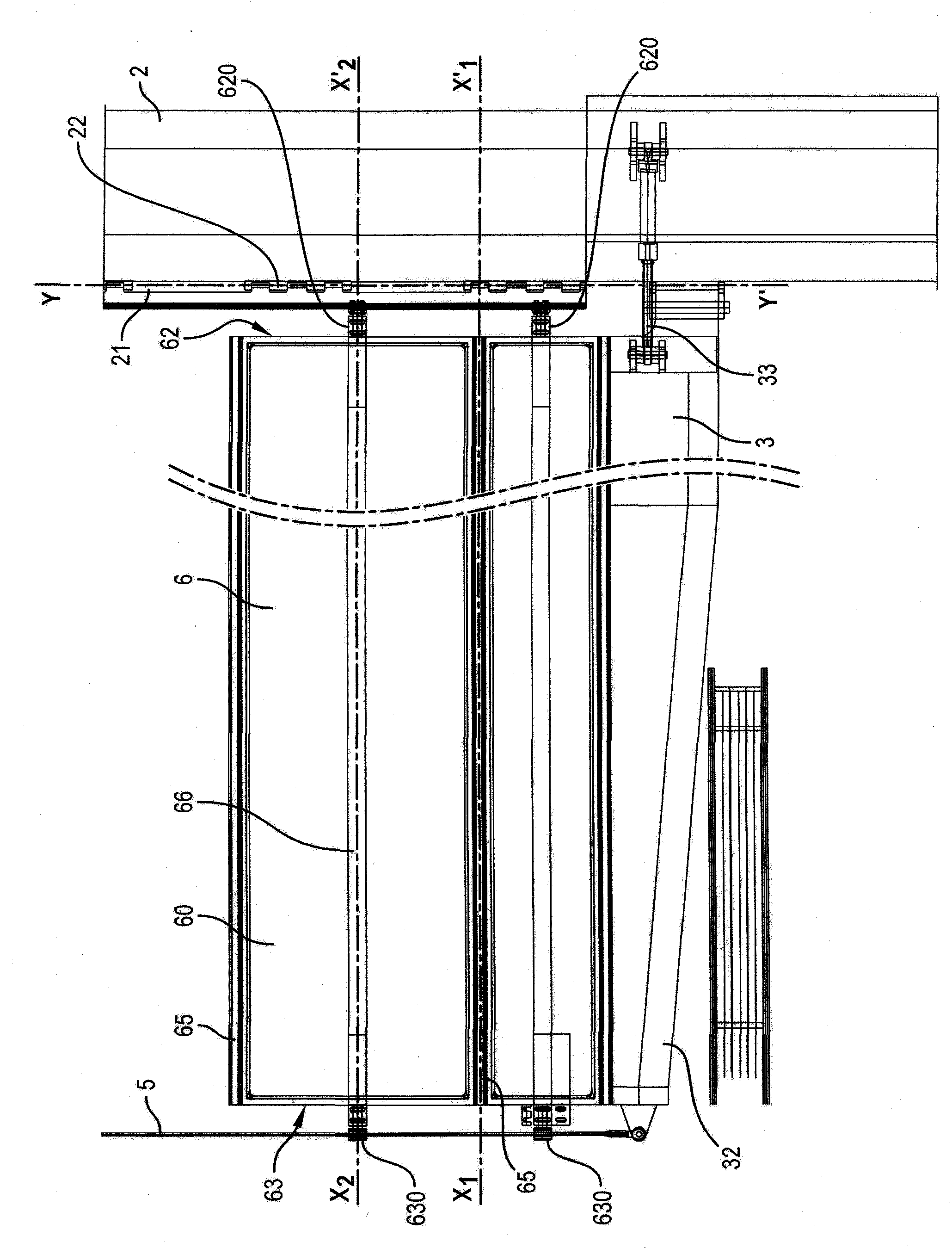 Mechanised device for rigging sail