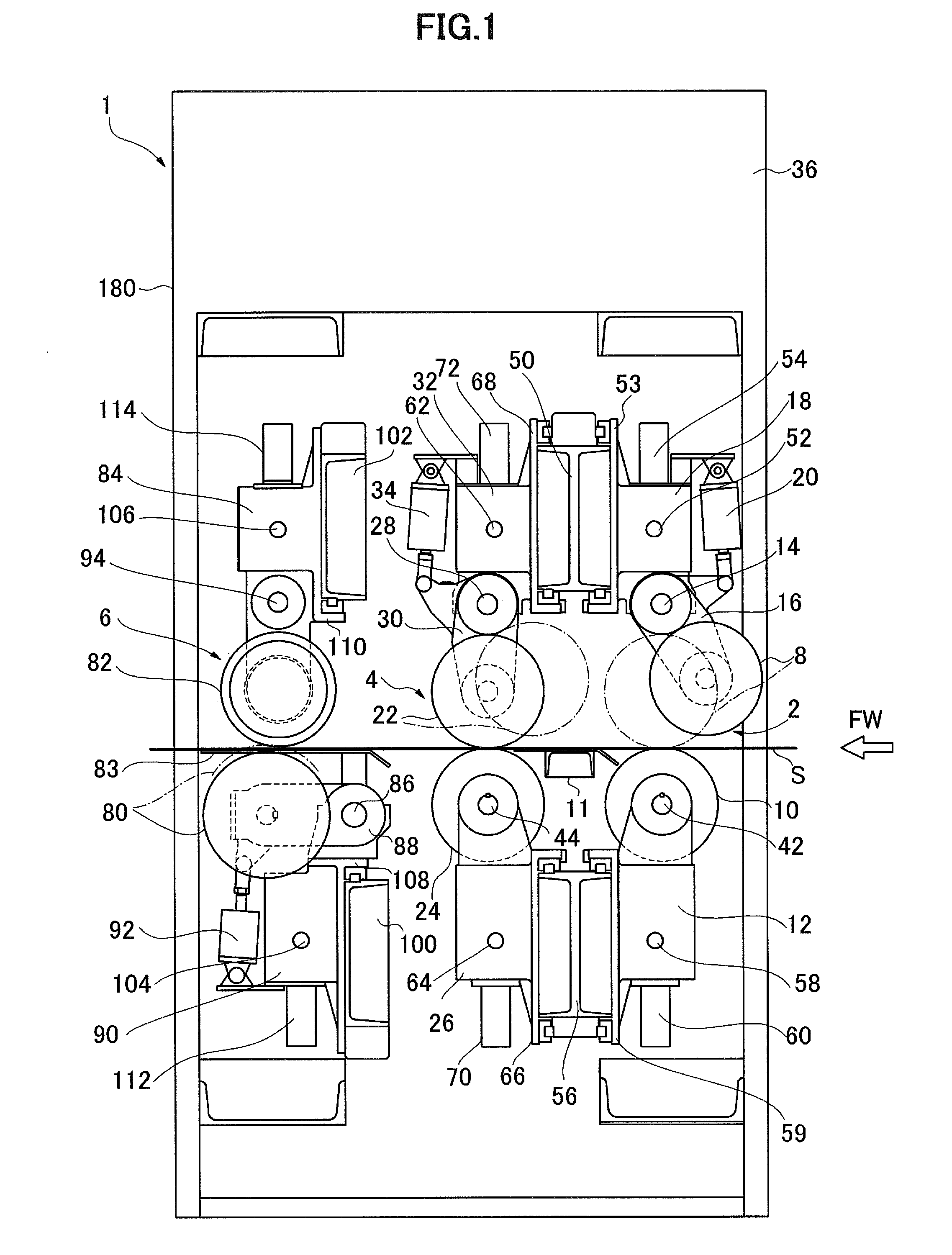 Paperboard sheet slitter-scorer apparatus and control method for correcting the positions of slitter knives and scorers thereof