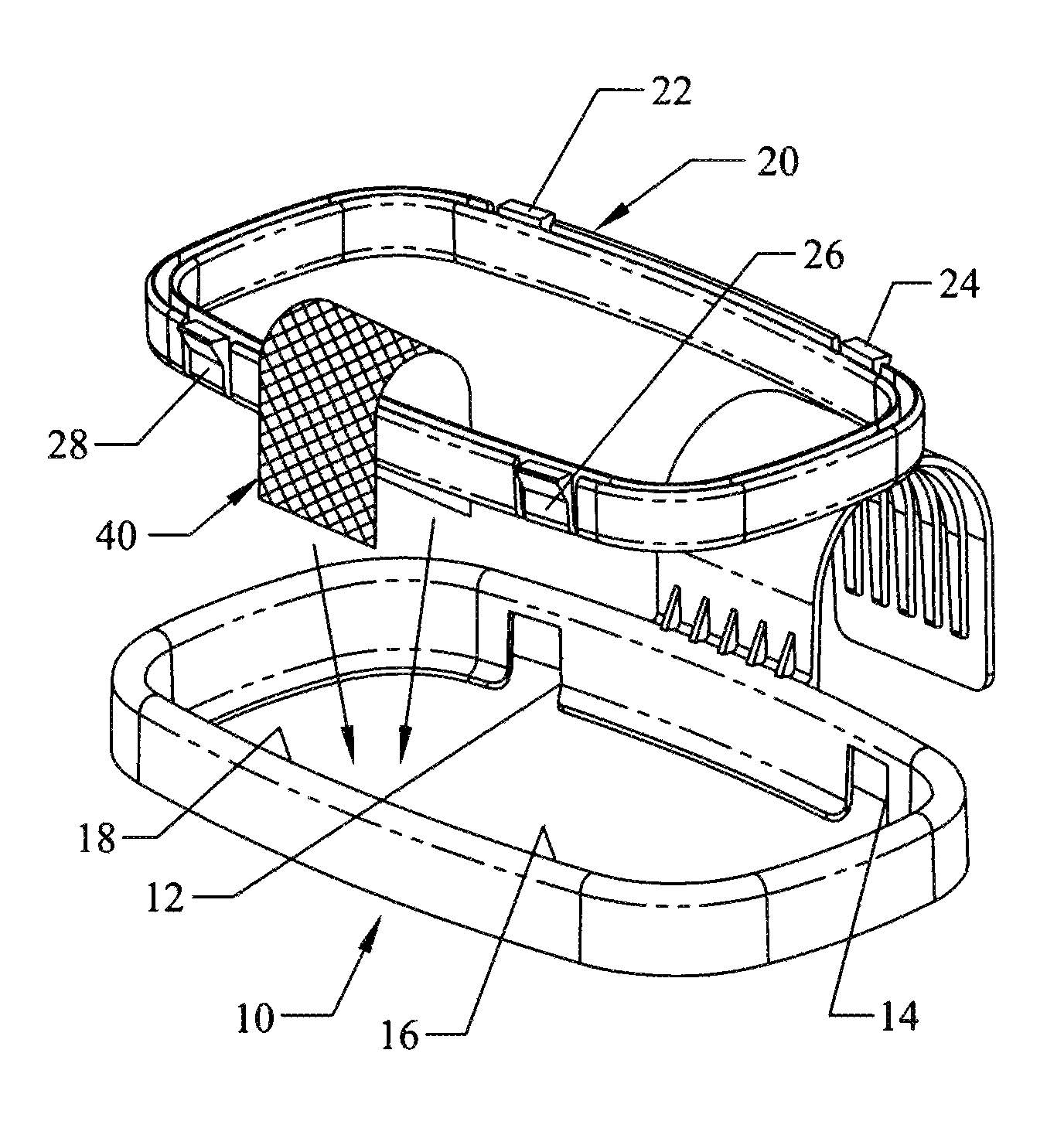 Removable net baskets for child car seats