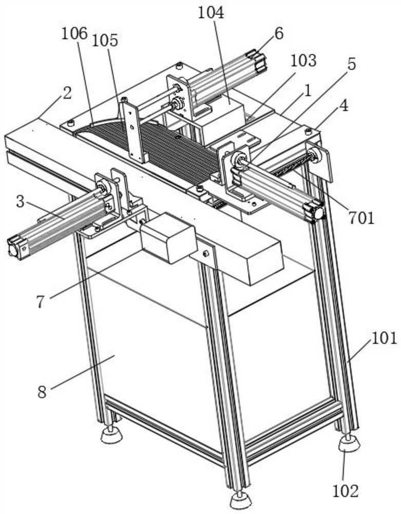 A double-sided adhesive die-cutting waste discharge mechanism for a die-cutting machine and its working method
