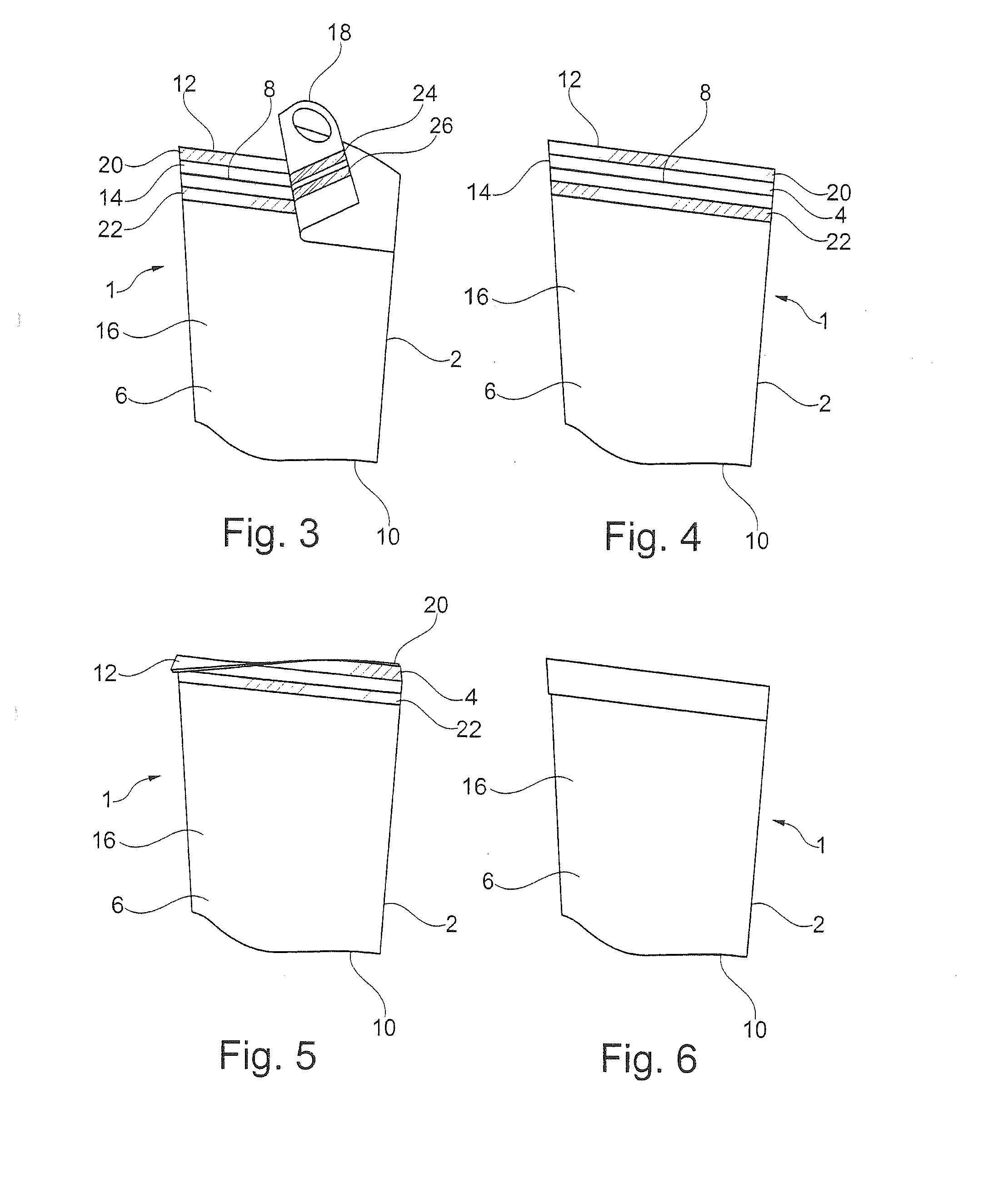 Resealable package, method for producing the resealable package and apparatus for producing the resealable package