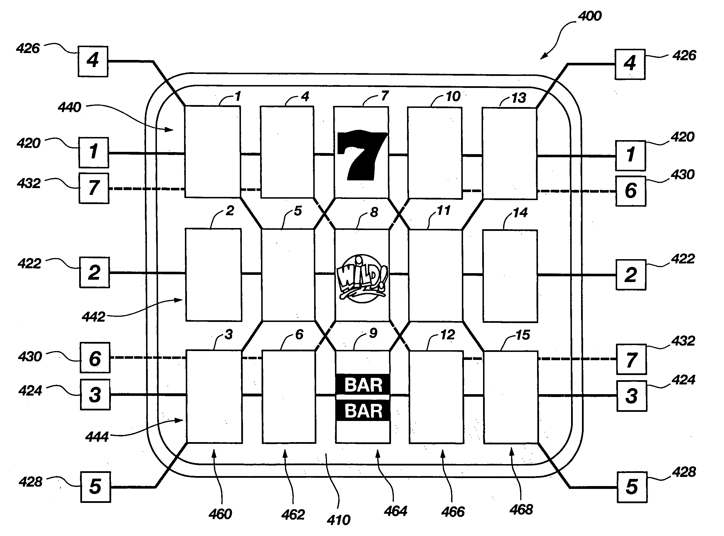 Method and apparatus for selecting pay lines based on a partial outcome of a slots game