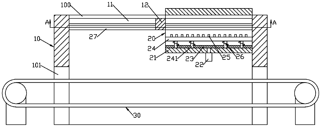 Integrated circuit package testing device for continuous testing