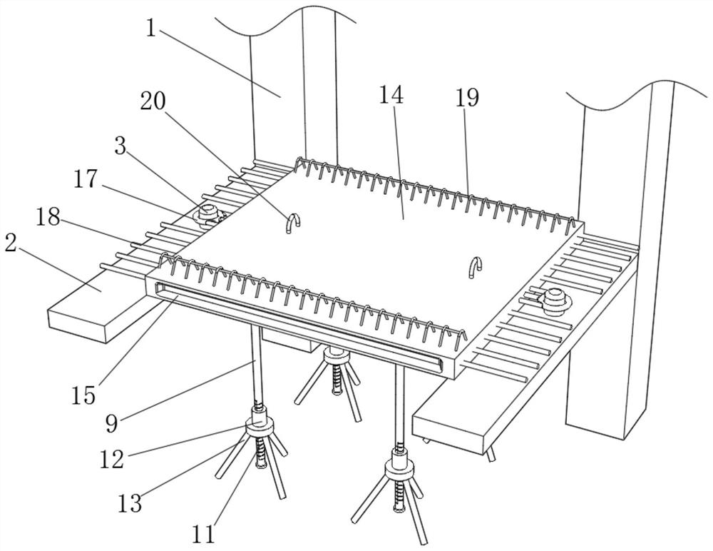 Composite floor slab and connecting method thereof