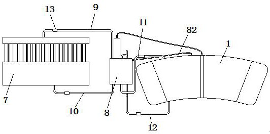 Motor vehicle brake pads with good heat dissipation performance