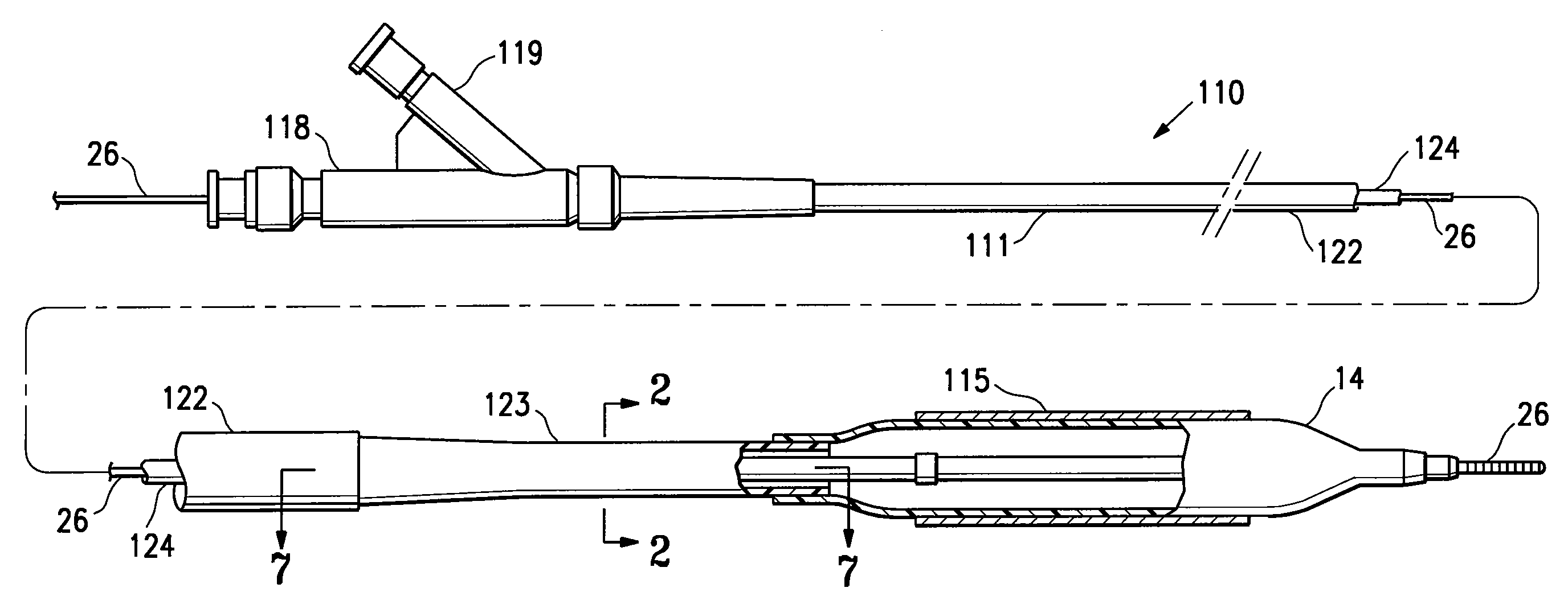 Balloon catheter tapered shaft having high strength and flexibility and method of making same