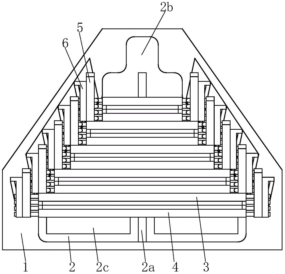 Single-side opening machine tool chip removal guide rail