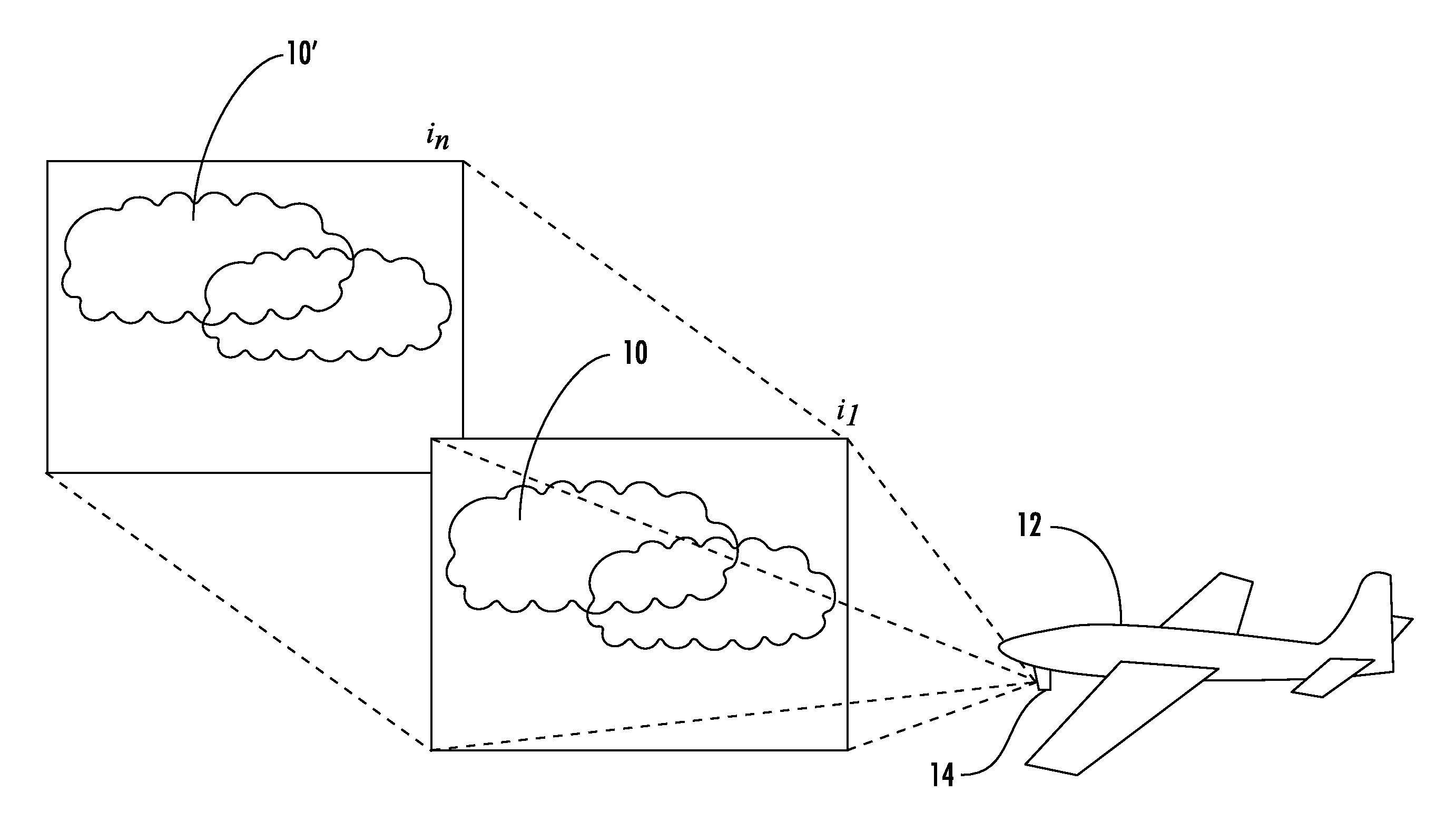 Passive camera based cloud detection and avoidance for aircraft systems
