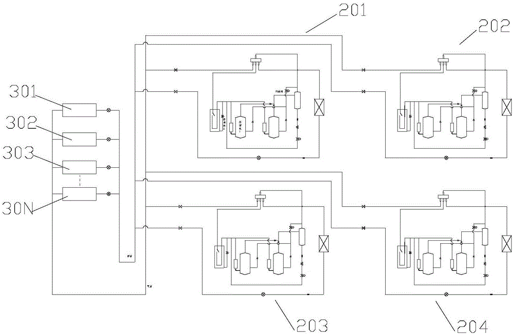 Oil balancing and returning air conditioning unit and control method thereof