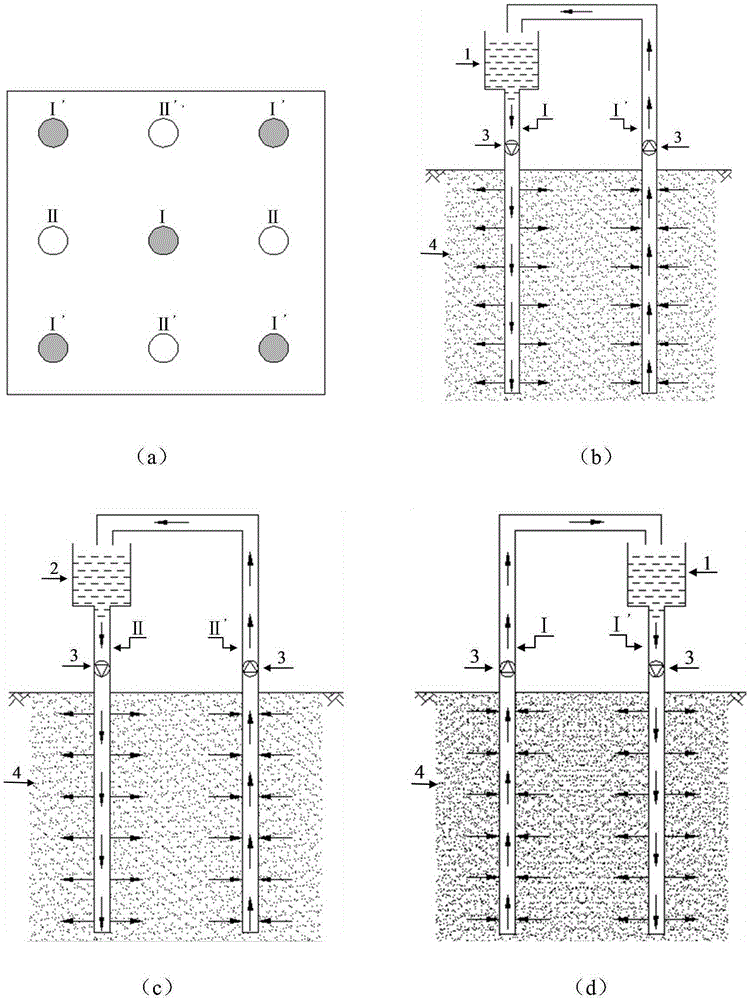 Method for consolidating subsoil through microorganisms in circulating grouting mode