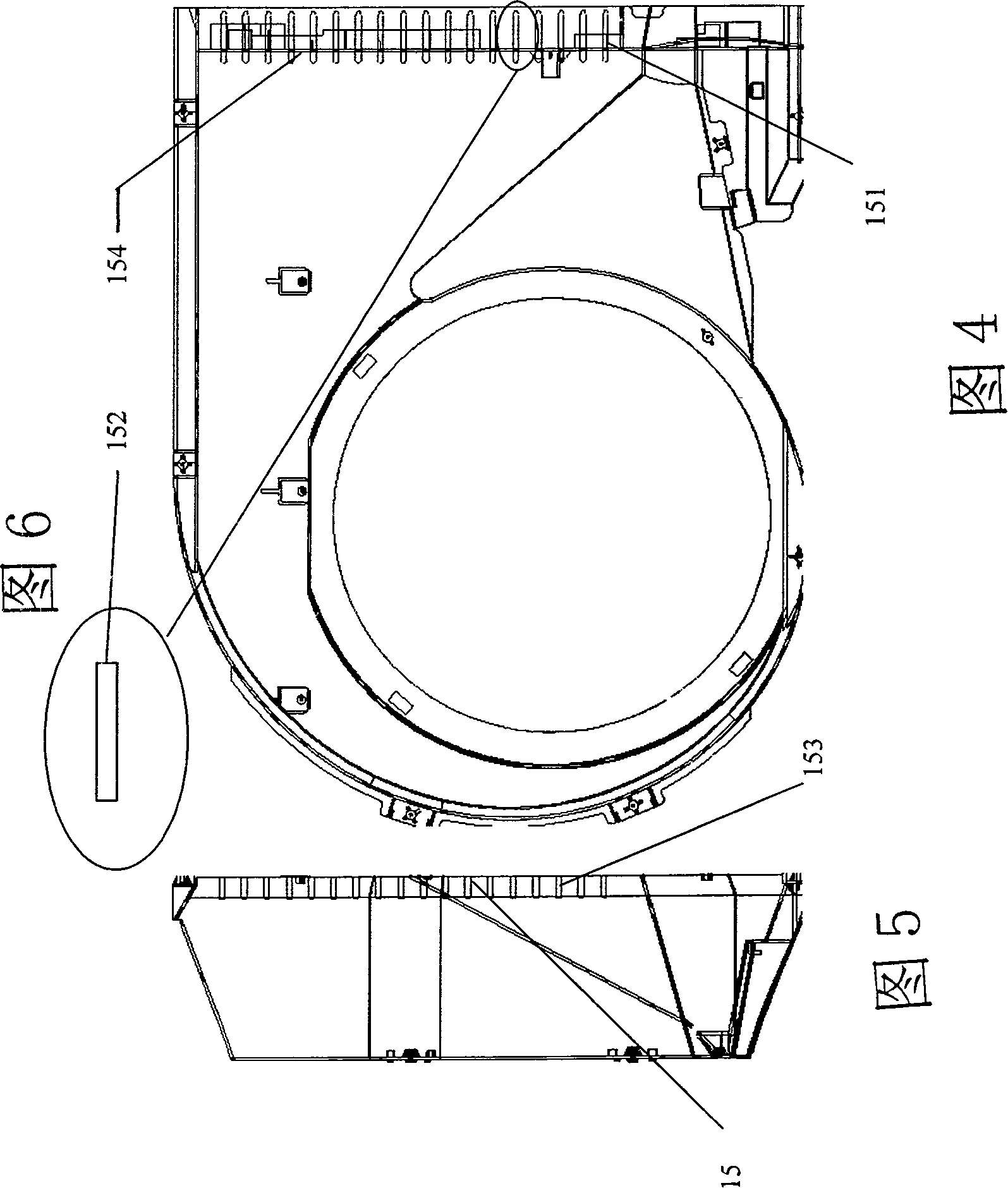 Turbocharger housing structure of cabinet air conditioner