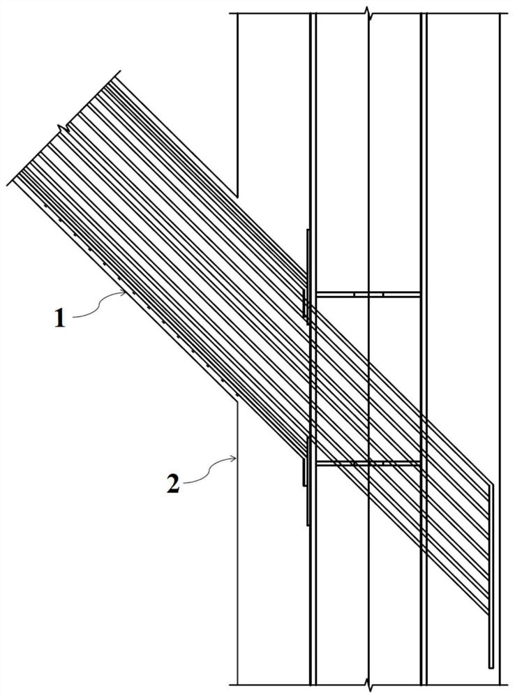 Construction method of tree branch column inclined column of natatorium