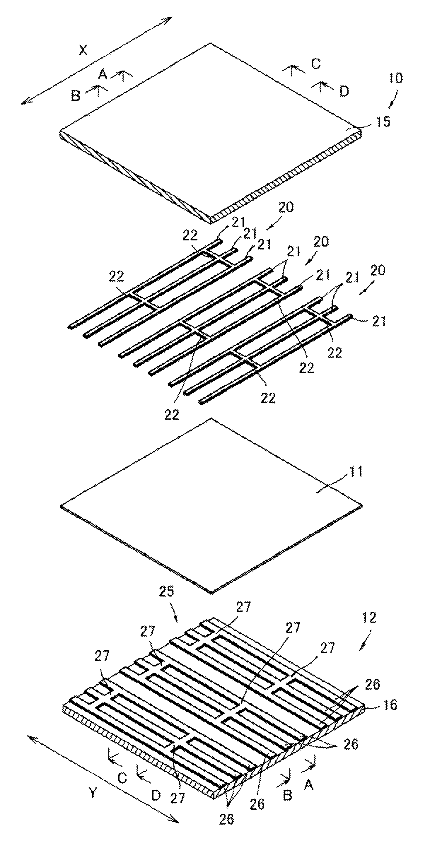 Touch panel, display device, and touch panel manufacturing method