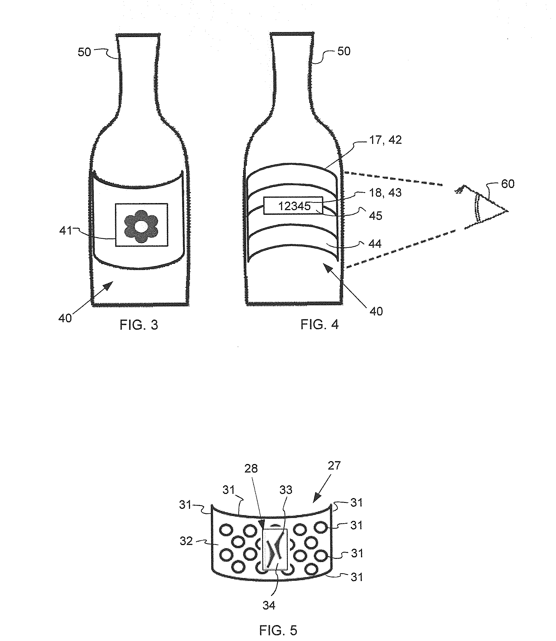 Removal device for removal of labels, label and method for applying glue to a label
