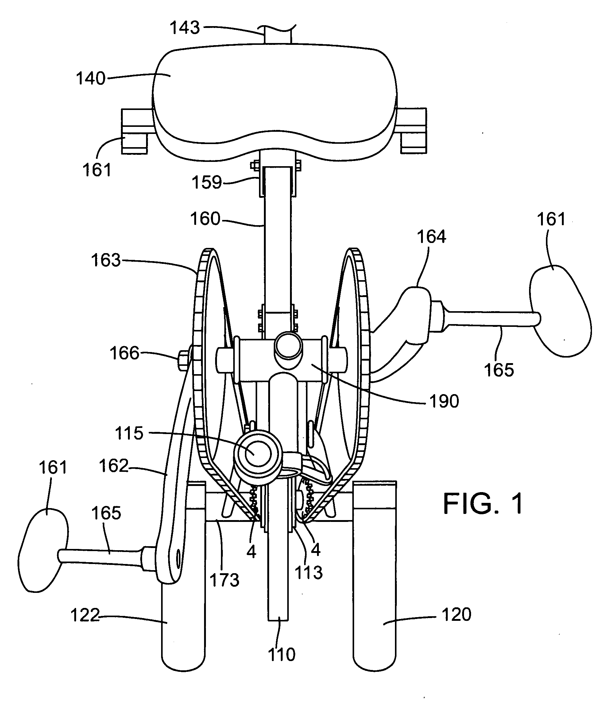Bicycling exercise apparatus