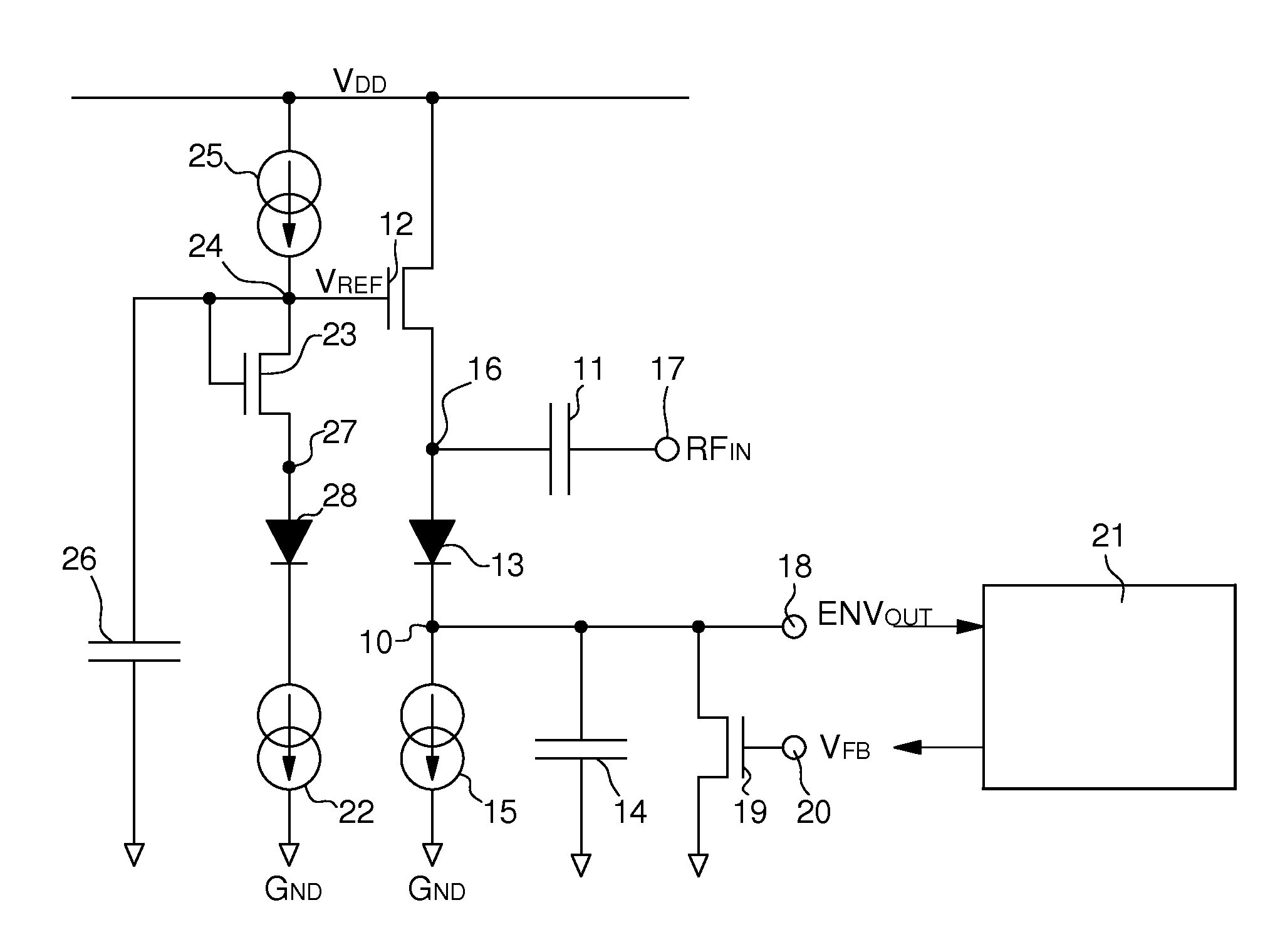 Envelope detector circuit