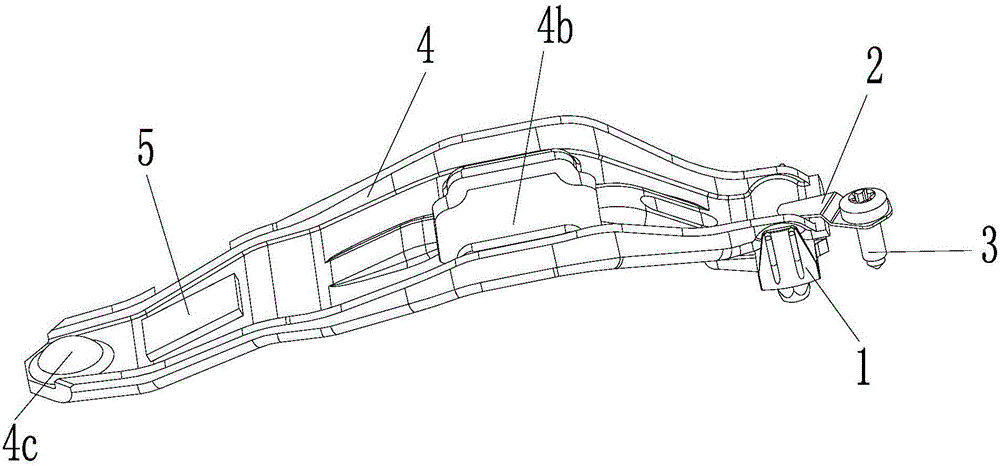 Mounting structure of clutch separation shifting fork and supporting mechanism