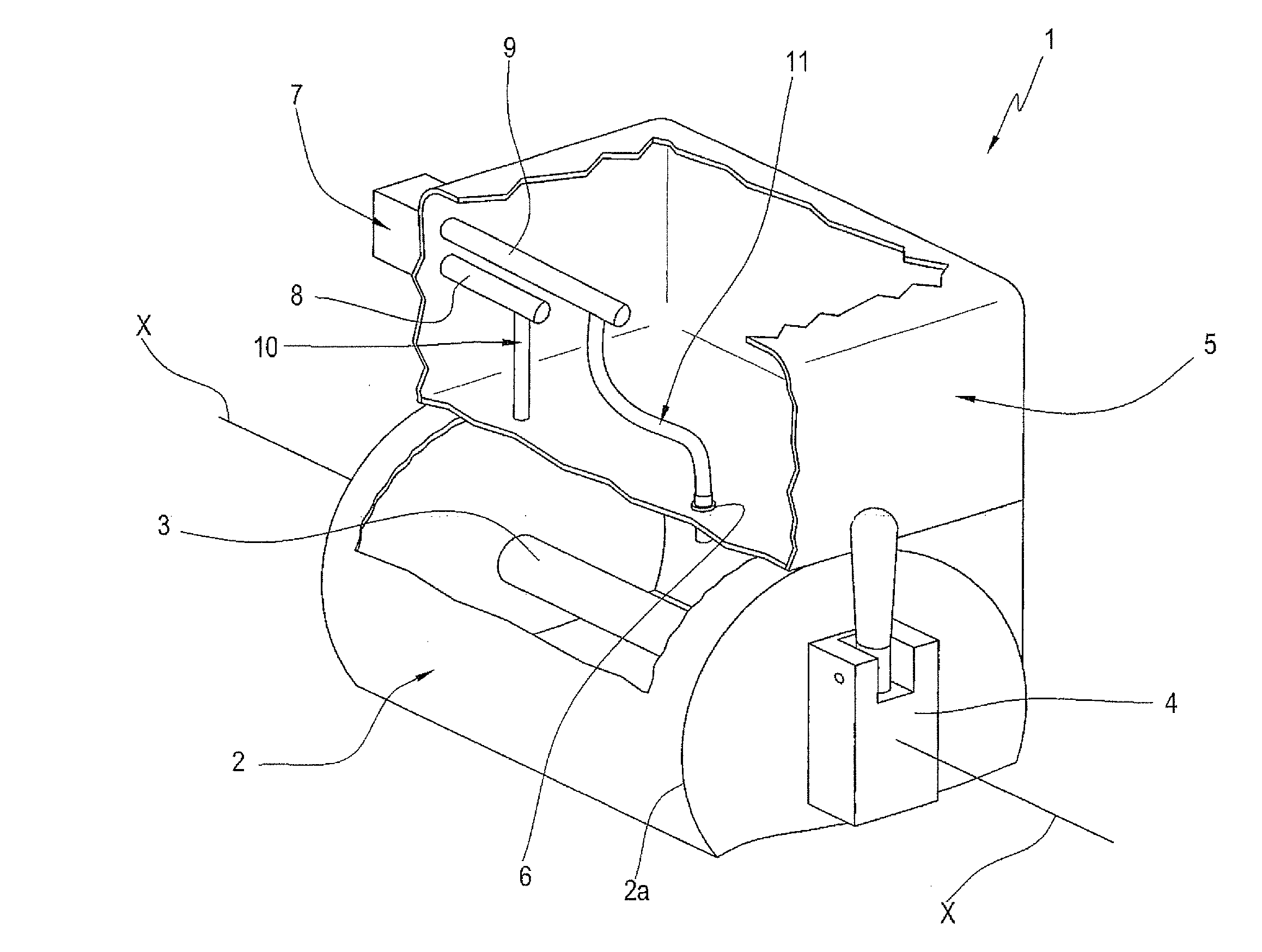 Machine for producing liquid and semi-liquid food products with a continuous cycle