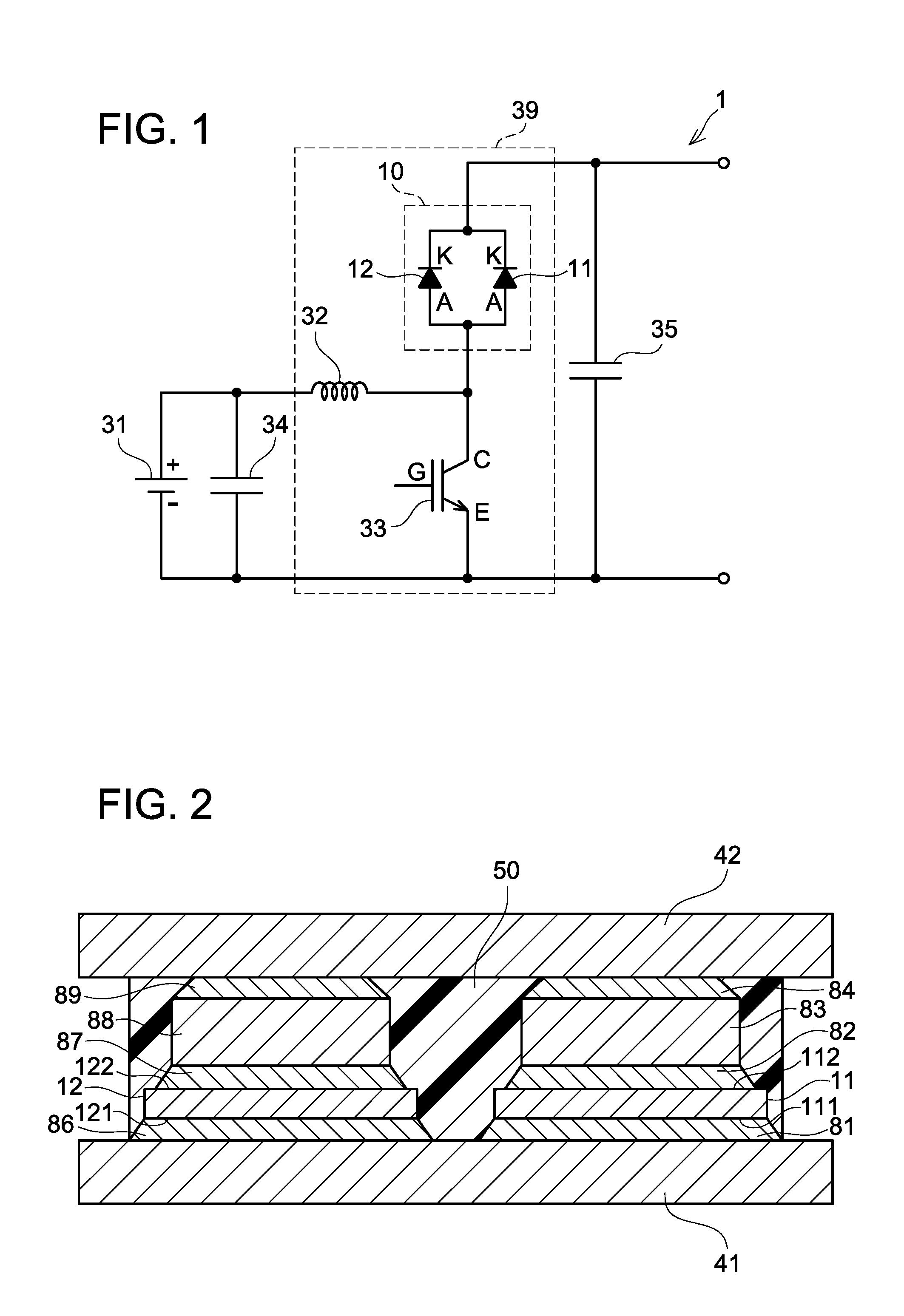 Flyback diode and on-board power source device
