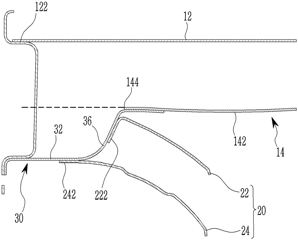 Front vehicle body reinforcing structure