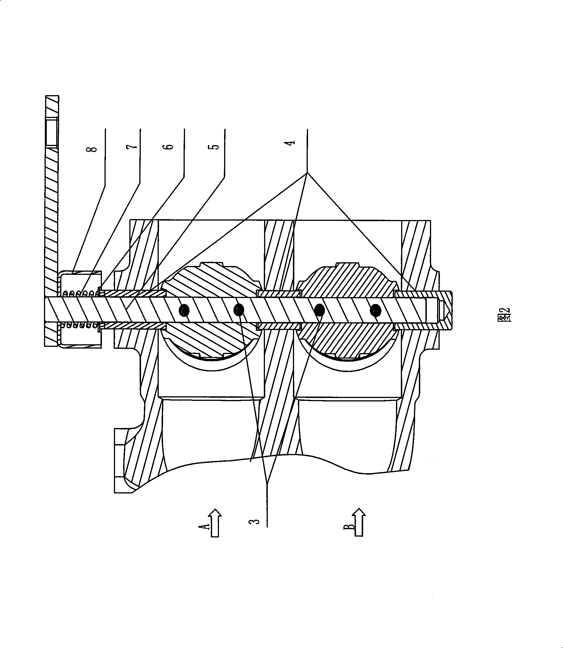 Double-channel butterfly valve structure