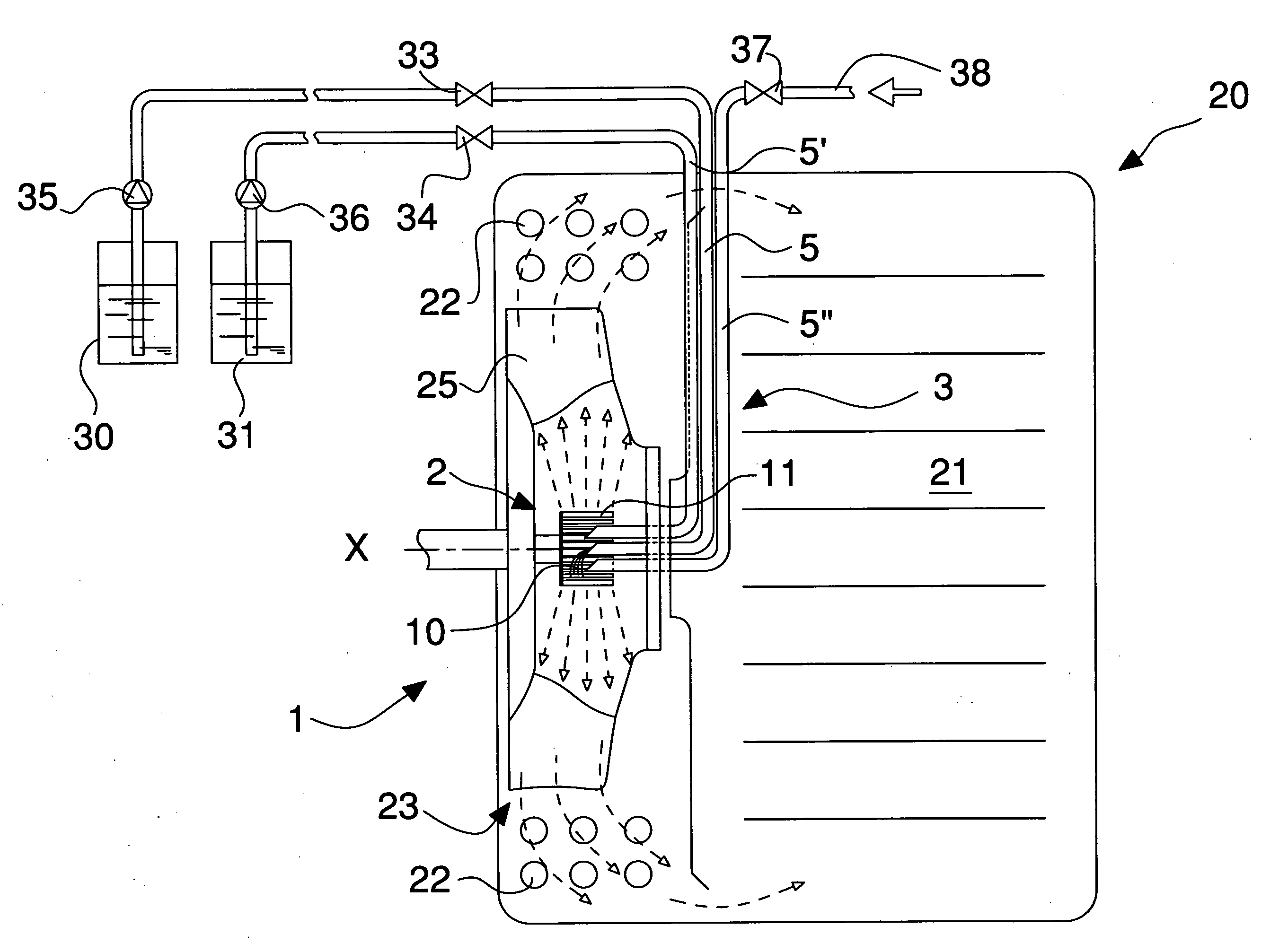 Nebulizing device for oven