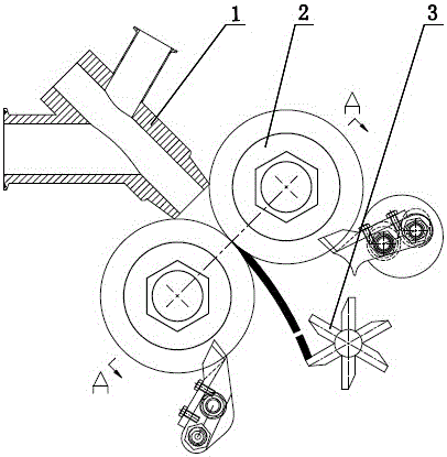 Dry granulator inclined extrusion system