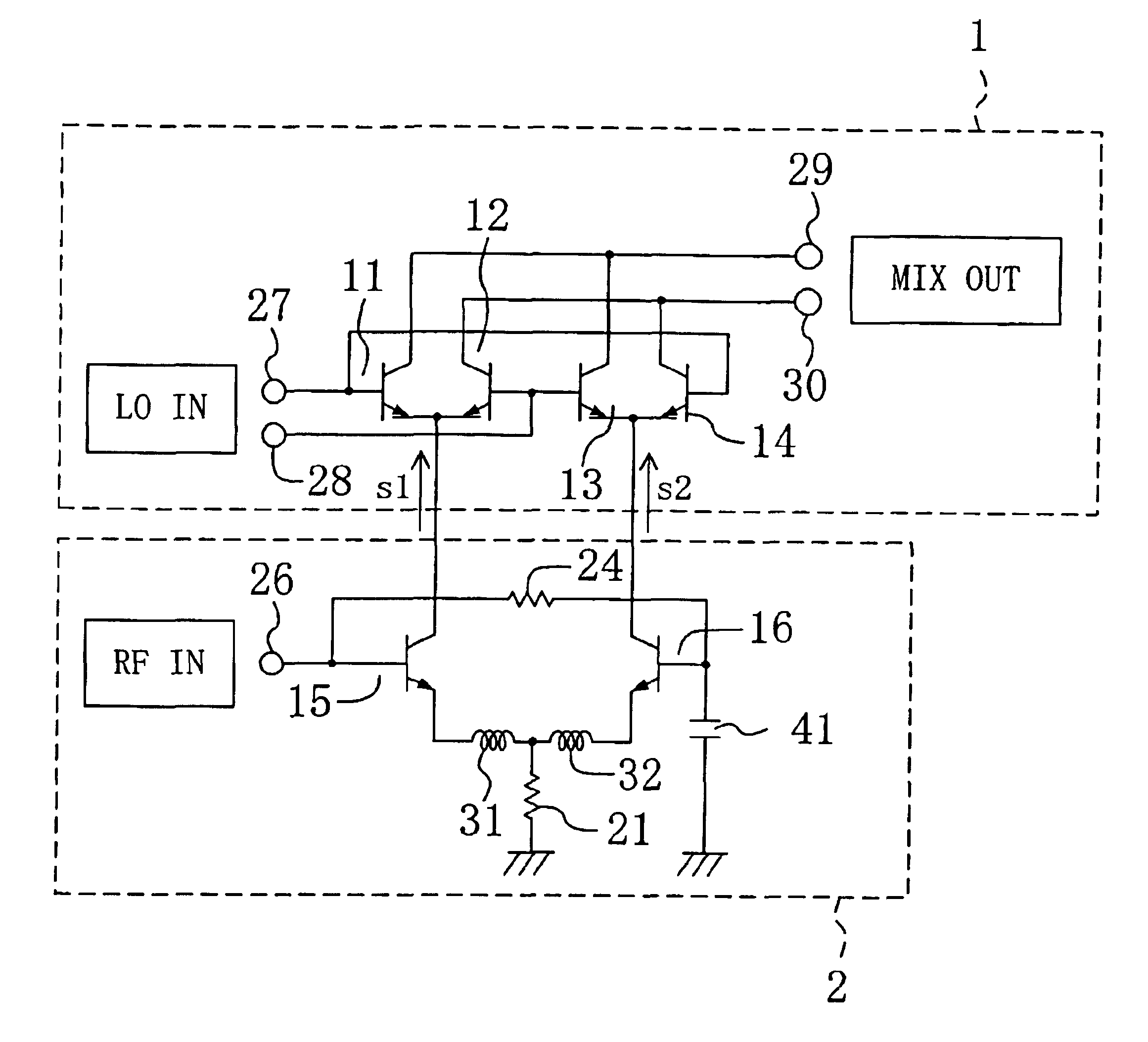 Mixer circuit and differential amplifier circuit