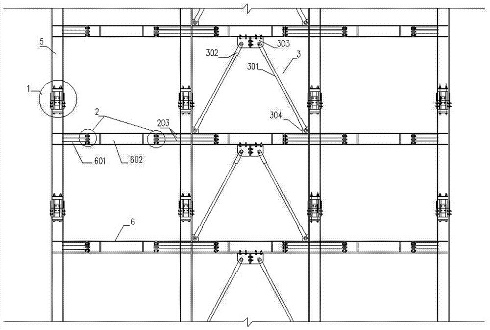 Fabricated recoverable-function steel frame-supporting system connected by prestressed joints