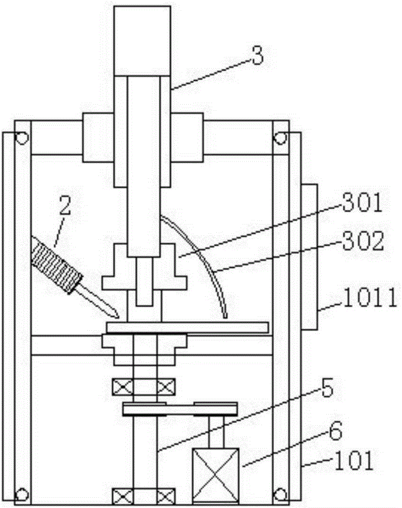 A ring automatic welding device with a protective cover for easy unloading