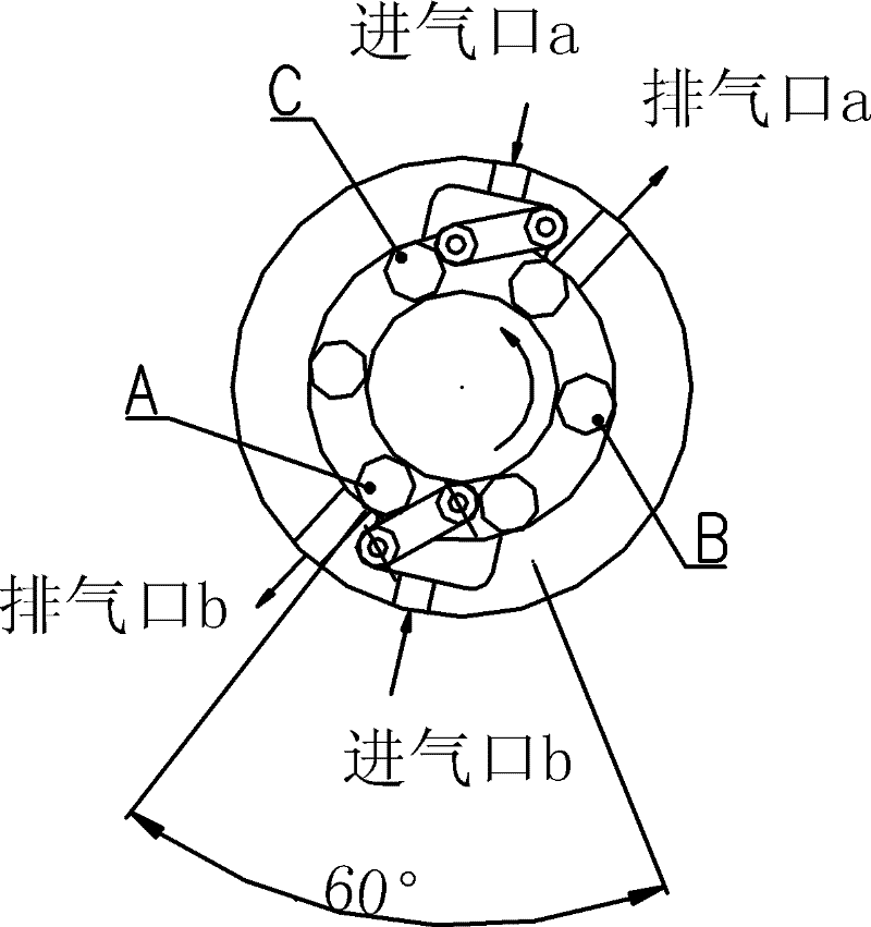 Spiraster-type rotation device, engine, pneumatic motor, and compressor