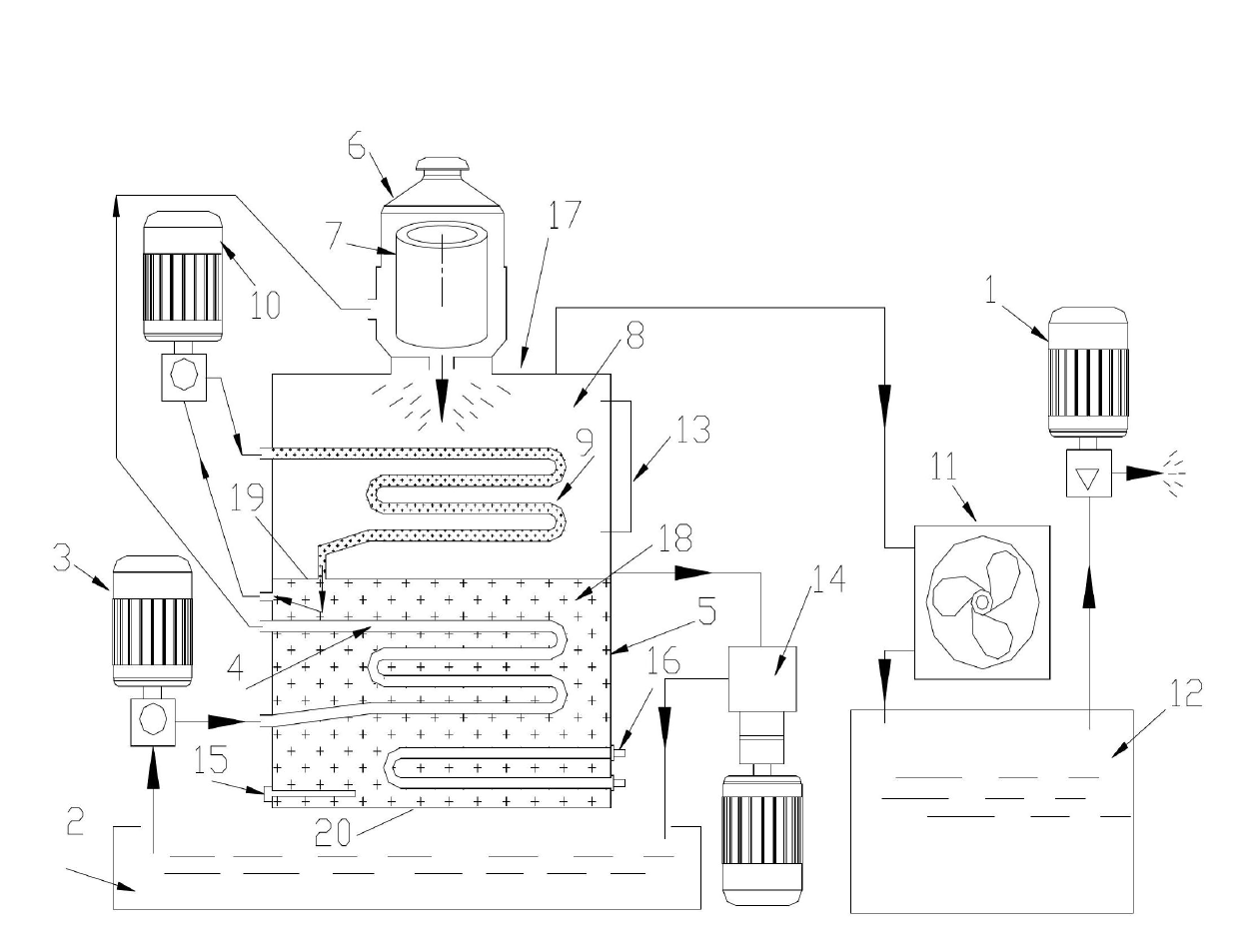 Vacuum-state centrifugal filtering and dehydrating device for lubricating oil