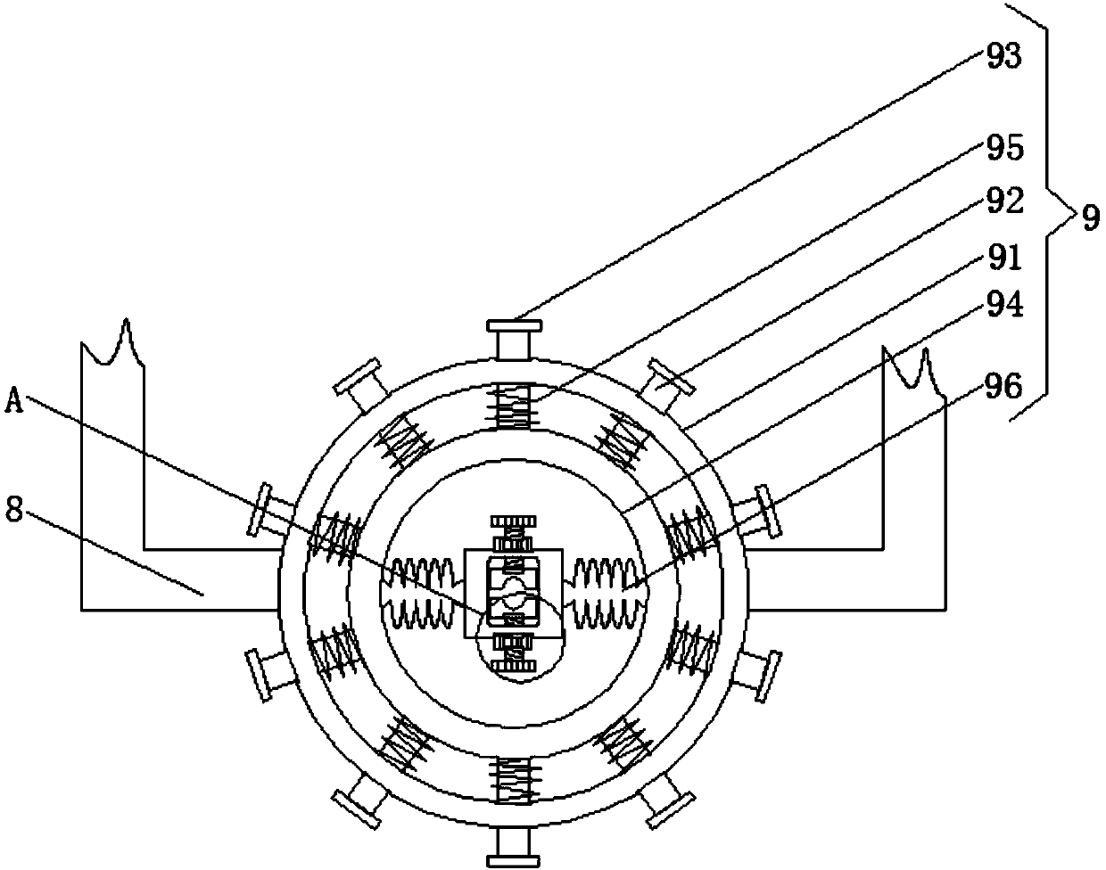 Power transmission buffer device for electric tower