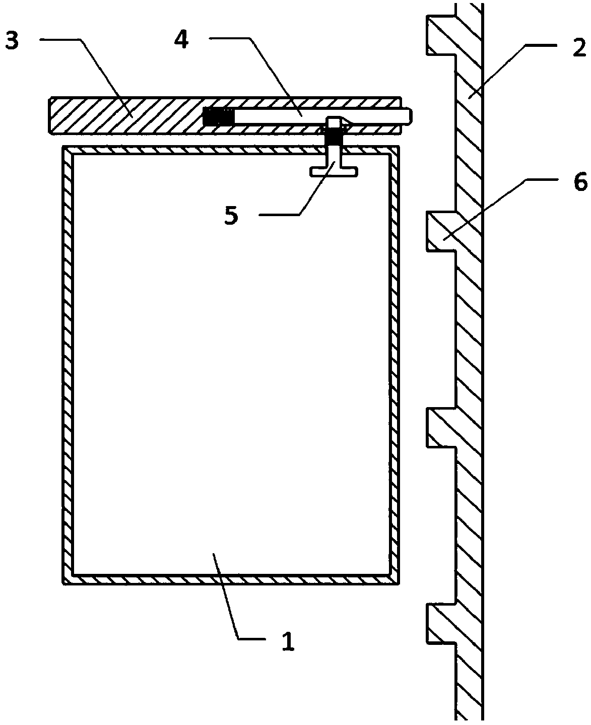 A vertical elevator with composite locking pins