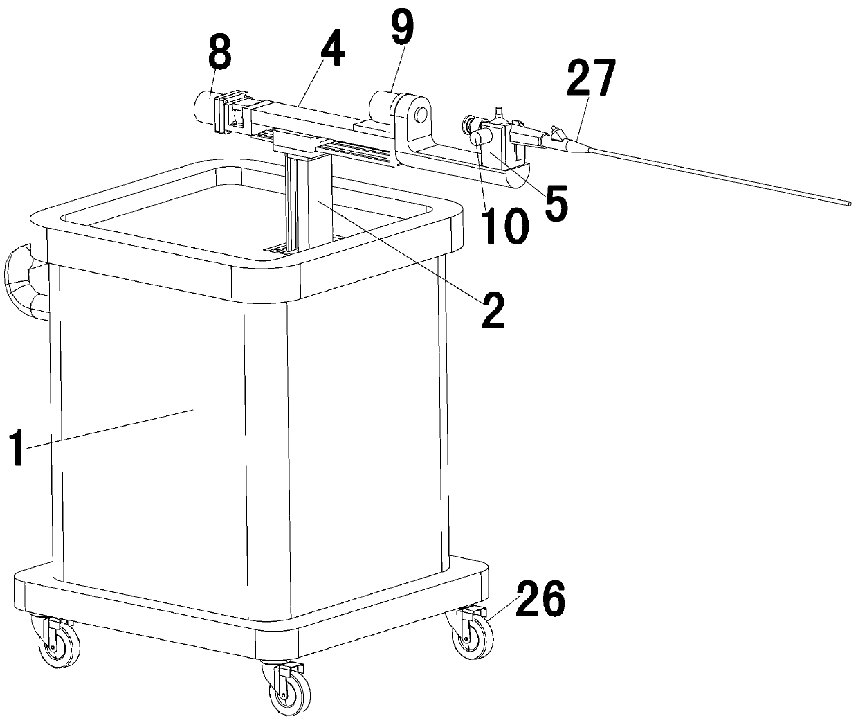 Auxiliary mechanical arm for soft lens operation and method for achieving same