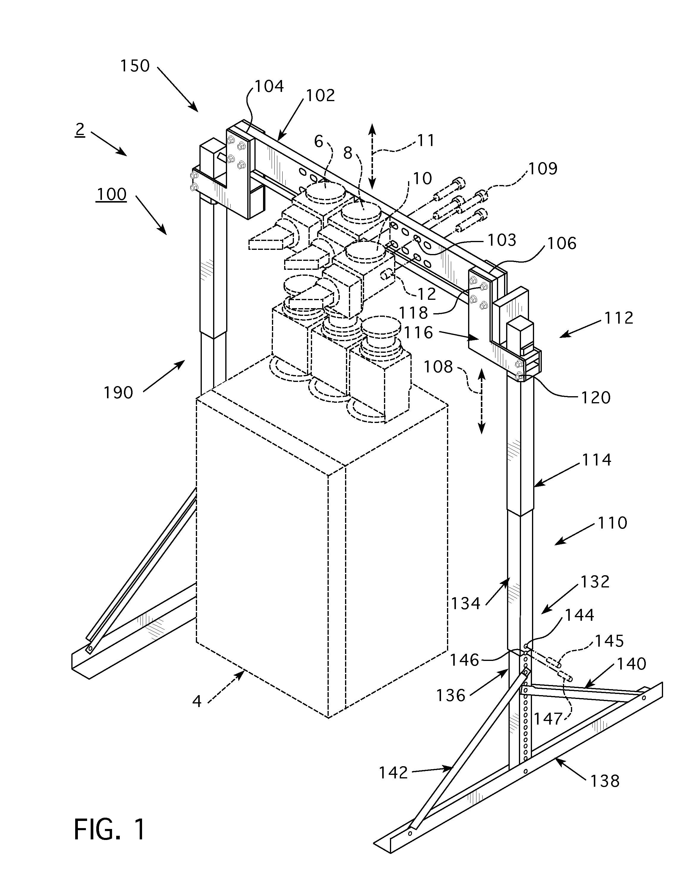 Electrical system and support assembly therefor
