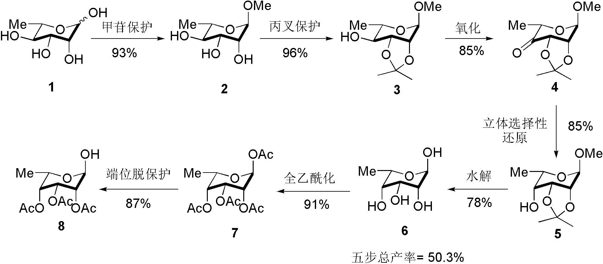 Method of preparing 6-deoxy-L-talose
