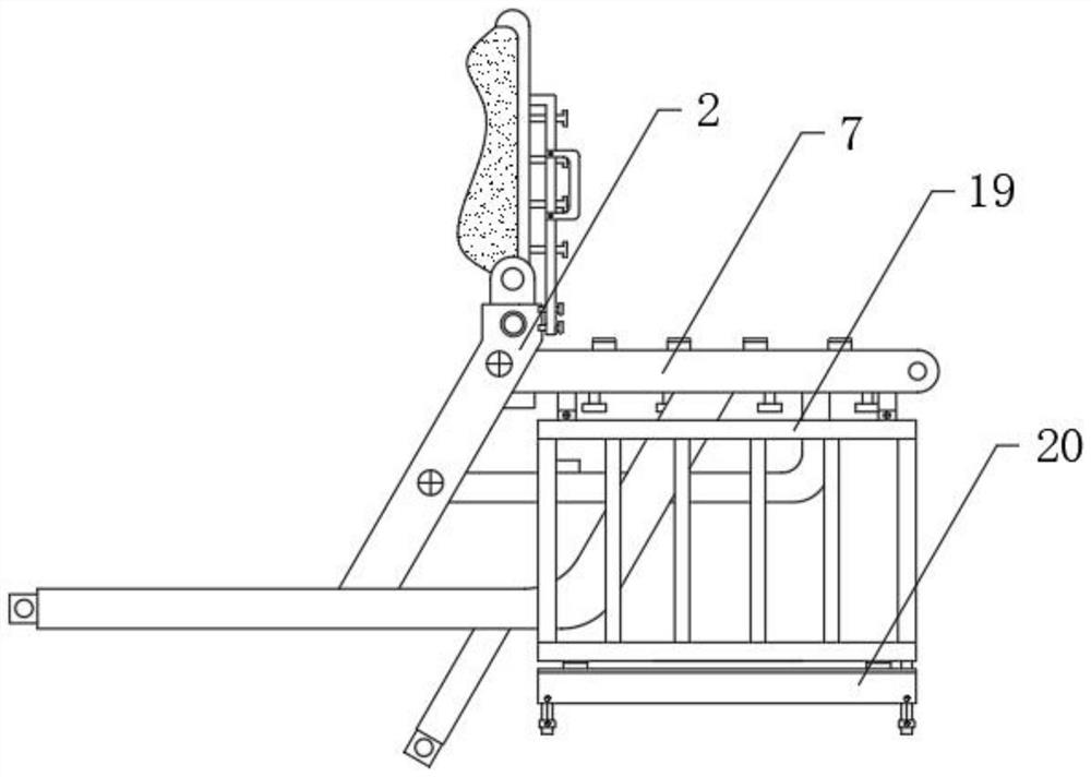 Motorcycle goods shelf with limiting and fixing functions